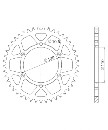 Suzuki GSX-S 1000 A / ABS 2015 – 2016 Alu-Kettenrad Supersprox 525 - 44Z (schwarz)