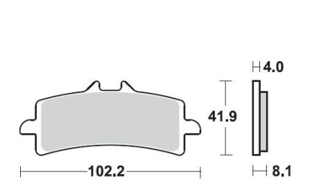 SBS Bremsbeläge für Triumph Daytona R 675 D67LC  13-