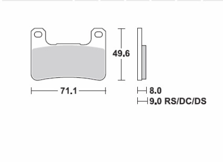 SBS Bremsbeläge für Suzuki M 1800 R Intruder 06-13