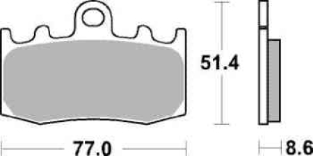 SBS Bremsbeläge für BMW R 1150 GS	01-04