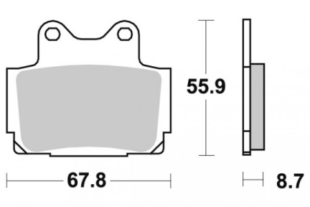 SBS Bremsbeläge für Yamaha RD 350 LC /YPVS 85-90