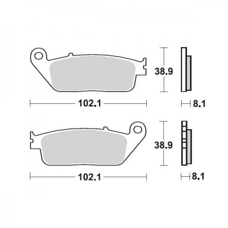 SBS Bremsbeläge für Honda NTV 650 Hawk 88-91