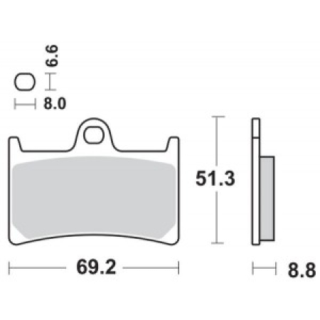 SBS Bremsbeläge für Yamaha TDM 900 02-13