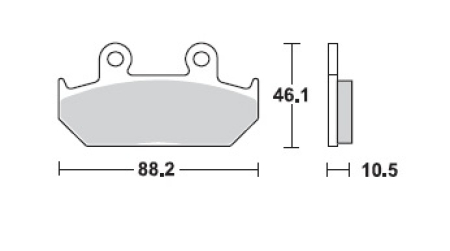 SBS Bremsbeläge für Honda VT 600 C Shadow 88-93