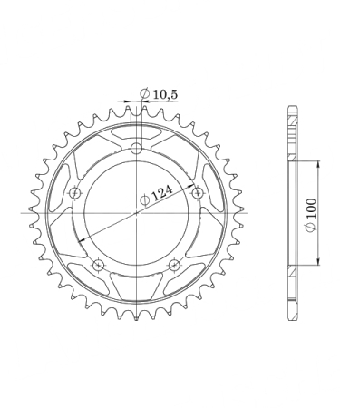 Ducati 899 Panigale S 2014 – 2015 Alu-Kettenrad Supersprox 520 - 48Z (schwarz)