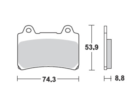 SBS Bremsbeläge für Yamaha FJ 1200 88-90