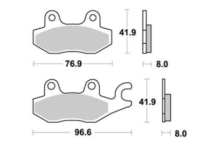 SBS Bremsbeläge für Honda CA 250 Rebel 90-99