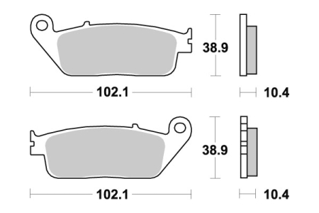 SBS Bremsbeläge für Honda NTV 650 Revere 93-97