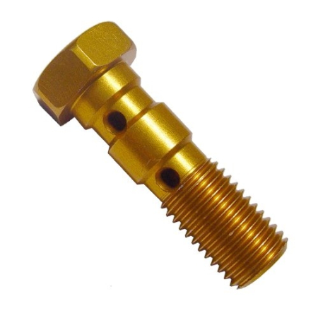 Hohlschraube doppelt 3/8-24 gold