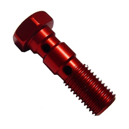 Hohlschraube doppelt M10X1.25 rot