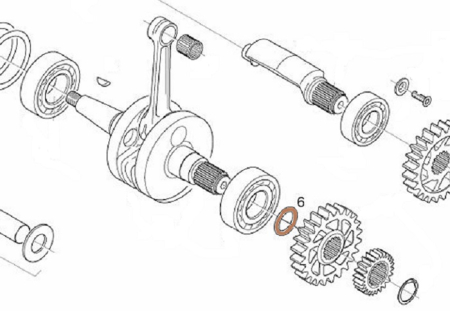 Preview: Aprilia RS125 Rotax 122/123 Grüni O-Ring / Kurbelwelle