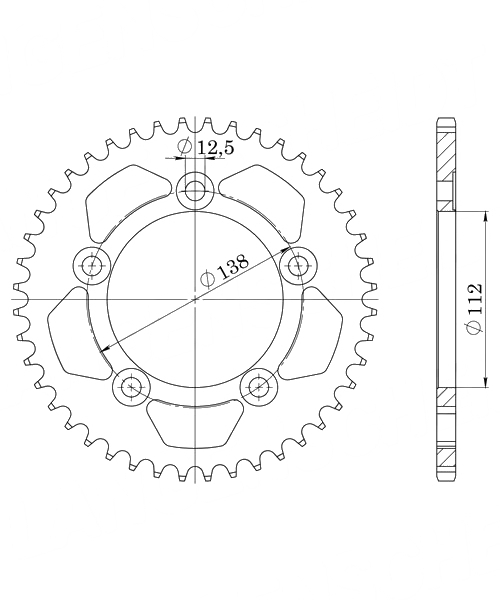 Honda CBF1000 F 2006 - 2016 Alu-Kettenrad Supersprox 530 - 43Z (schwarz)