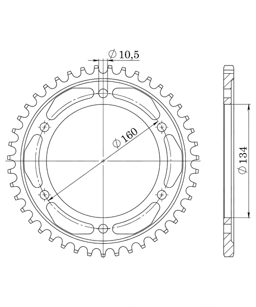Honda CBR600 F 2001 - 2010 Alu-Kettenrad Supersprox 525 - 41Z (schwarz)