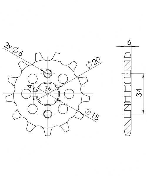 E-Ton Thunder AXL-90 1999 – 2003 Ritzel Supersprox 520 - 15Z