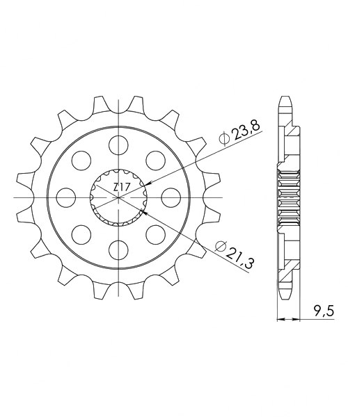 HM CRF250 Supermotard 2004 – 2006 Ritzel Supersprox 520 - 15Z