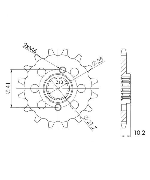 Aprilia Pegaso 650 Factory 2007 - 2011 Ritzel Supersprox 520 - 14Z