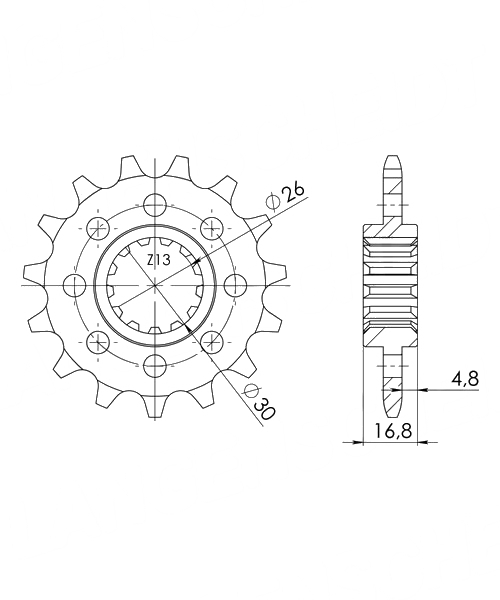 Honda CB600 F Hornet /S 2007 – 2013 Ritzel Supersprox 520 - 16Z