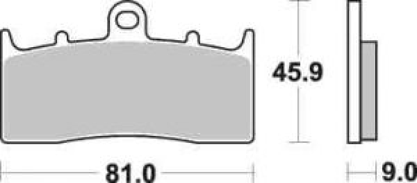 SBS Bremsbeläge für BMW K 1300 R 09-13
