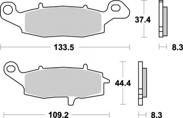 SBS Bremsbeläge für Suzuki DR 800 S 96-99