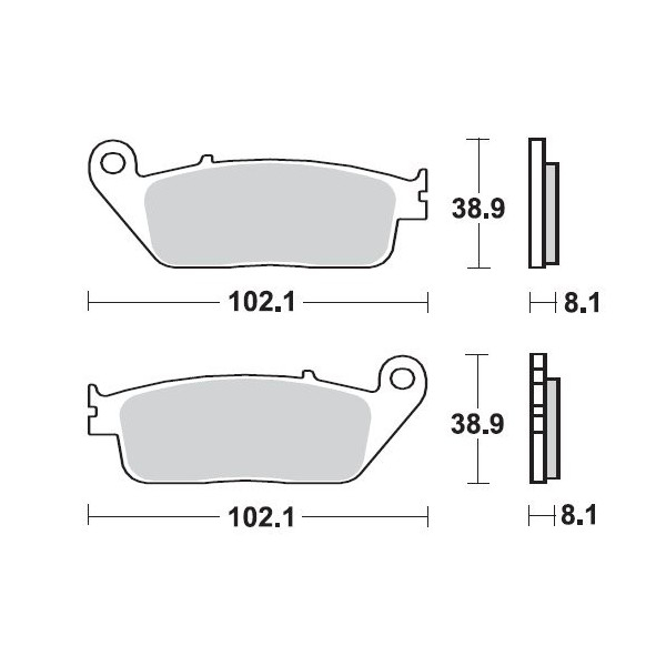 SBS Bremsbeläge für Honda VTX 1300 S/C 03-07