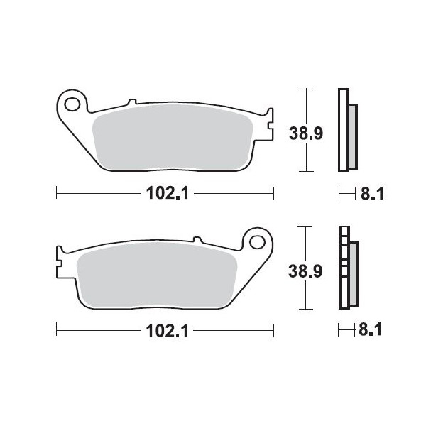 SBS Bremsbeläge für Triumph Scrambler 800 06-12