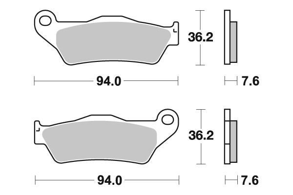 SBS Bremsbeläge für Yamaha TT 600 R 93-02