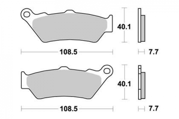 SBS Bremsbeläge für Yamaha DT 125 X Supermotard 05-13