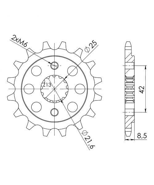 Kawasaki Z550 1980 – 1983 Ritzel Supersprox 520 - 13Z