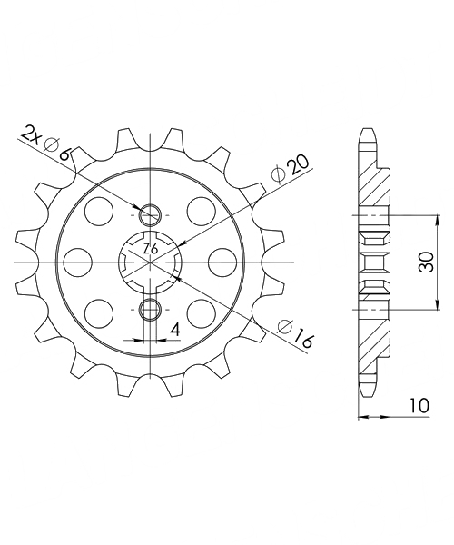 Cagiva Mito 125 Evolution 1 1995 – 1999 Ritzel Supersprox 520 - 13Z
