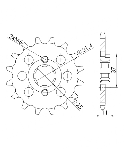 E-Ton Challenger CXL-150 2003 - 2011 Ritzel Supersprox 520 - 15Z