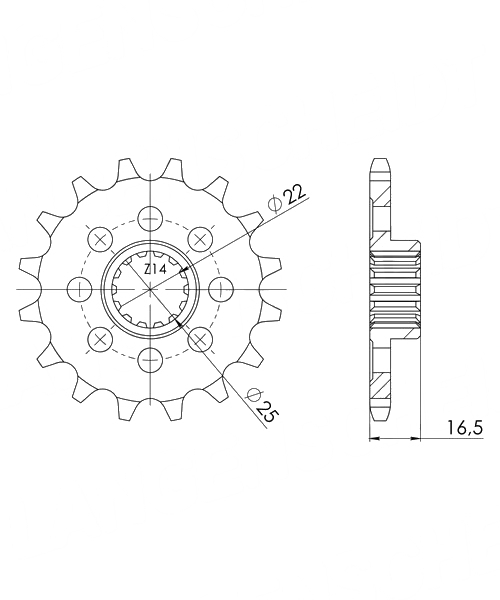 Ducati Streetfighter 1098 S 2009 – 2014 Ritzel Supersprox 525 - 14Z