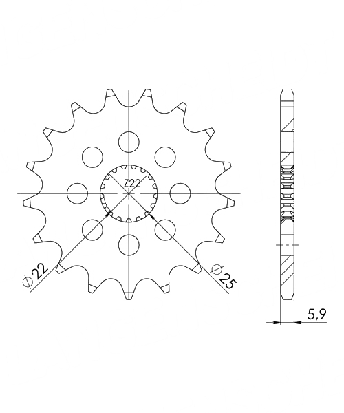 Aprilia Classic 125 1996 – 2000 Ritzel Supersprox 520 – 12Z