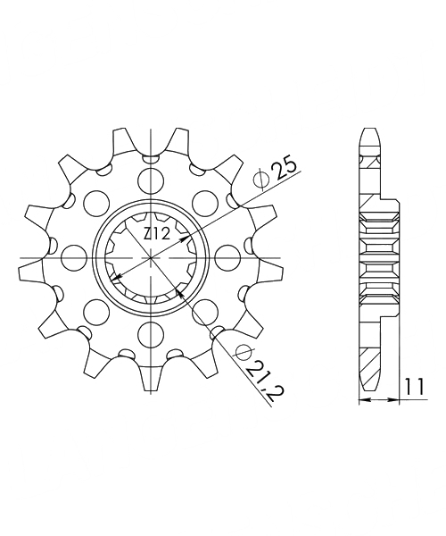 Husqvarna TE400 1998 – 2002 Ritzel Supersprox 520 - 13Z