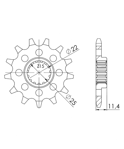 KTM SX620 LC4 1994 – 1999 Ritzel Supersprox 520 - 13Z