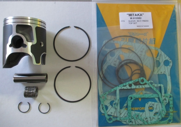 Suzuki RM250 2000 - 2001 Mitaka Kolbensatz 66,36mm + Zyl-Dichtungssatz + Lager
