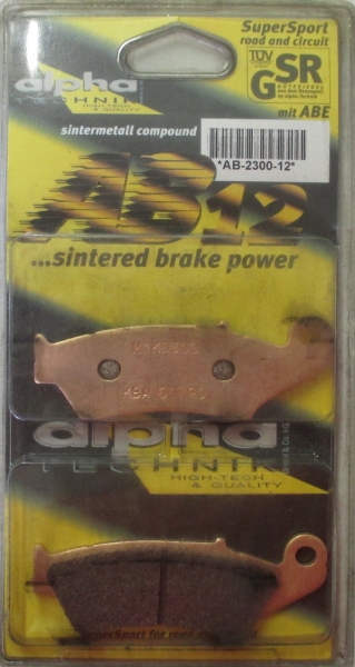 Suzuki DRZ400 WVBC (398ccm) 2000- Alpha Technik Bremsbeläge