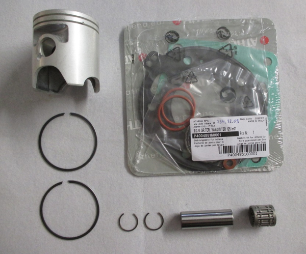 Yamaha DT125 / TZR125 / TDR125 Mitaka Kolbensatz 57,40mm + Zyl-Dichtungssatz + Lager