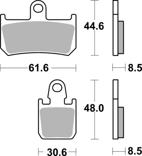 SBS Bremsbeläge für Yamaha YZF 1000 R1 07-13