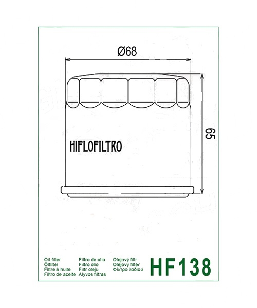 Suzuki VL1500 Intruder 1998 – 2004 HIFLO Racing Ölfilter HF138RC
