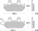 SBS Bremsbeläge für Yamaha XTZ 660 Tenere 91-96